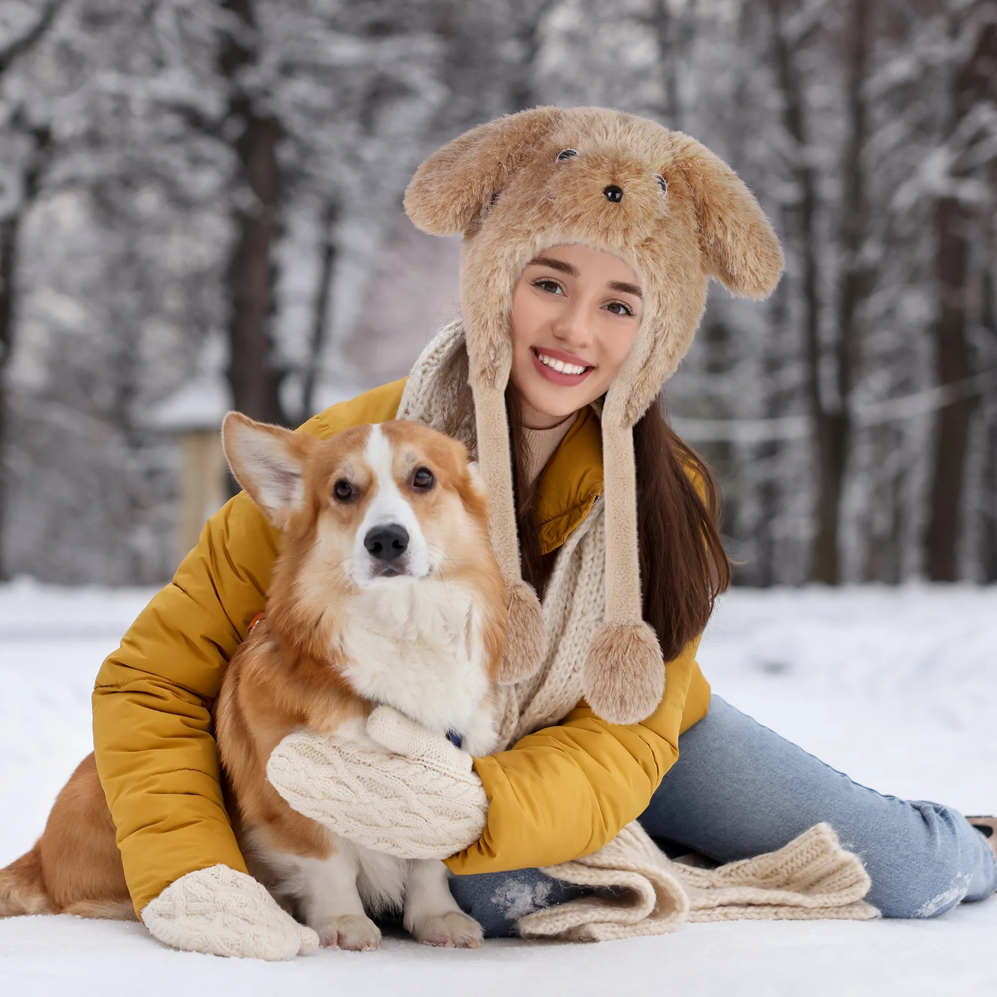 JUMPING EARS Stay Cozy & Cute with Our Moving Ears Plush Hat – Perfect for Winter Adventures!