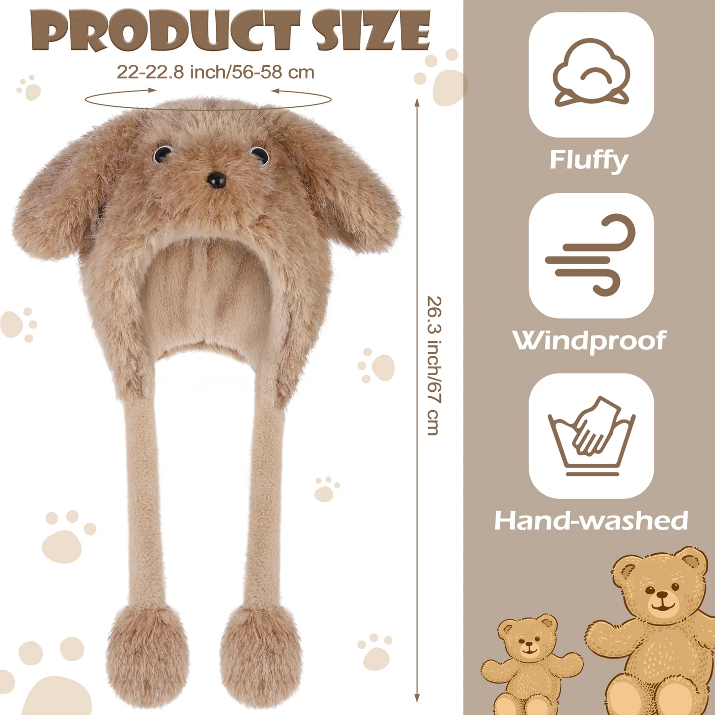 JUMPING EARS Stay Cozy & Cute with Our Moving Ears Plush Hat – Perfect for Winter Adventures!